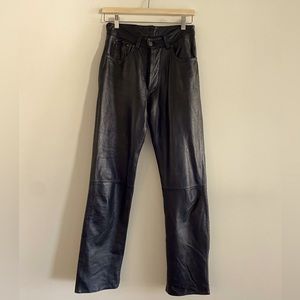 Genuine leather pants 2000